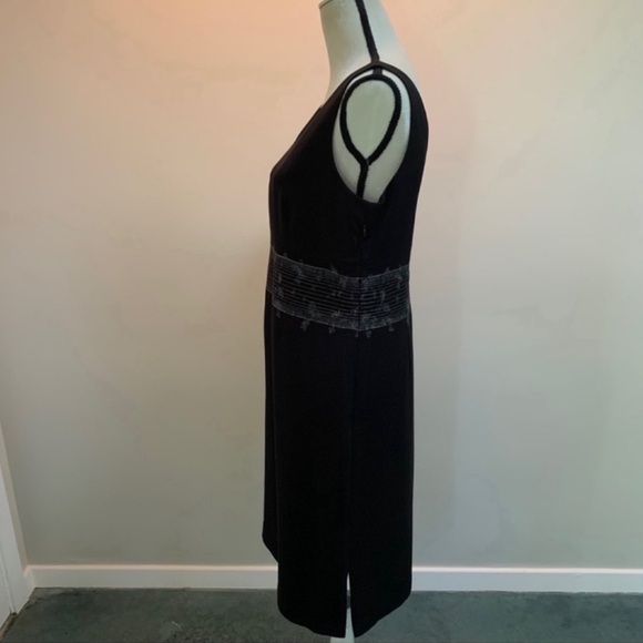 VINTAGE CASUAL CORNER BLACK EVENING DRESS SIZE 10 - Picture 7 of 14